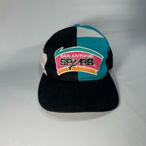Vintage San Antonio Spurs 1990’s Twill Snap Back Ball Cap, Rad Retro Hat 90’s